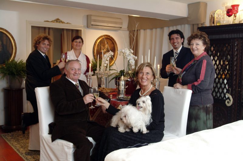 Famiglia Brusutti - Bruno con Marisa e Marco, Marina Castiello e Marco Mastroianni e tata Vera